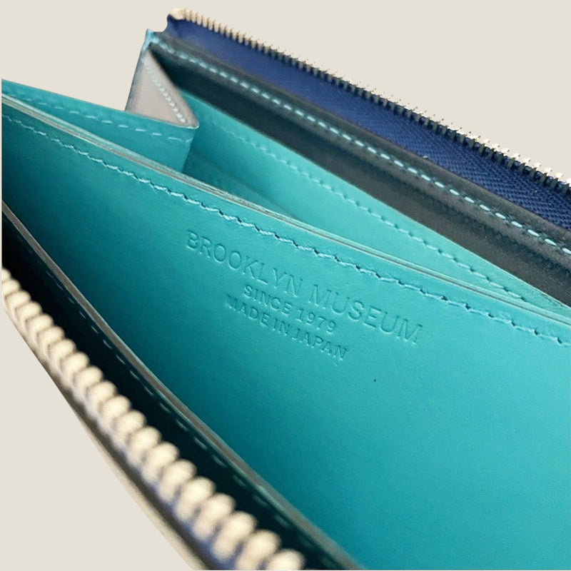 [Yamato] <br>L Zip long wallet<br>color: Navy