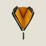 [Yamato] <br>L zip long wallet<br>color: tartan green<br>[Made to order]
