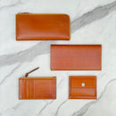 [Persimmon astringent dyeing] <br>L Zip long wallet