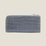 [Color Crocodile] <br>L zip long wallet<br>color: gray<br>[Made to order]