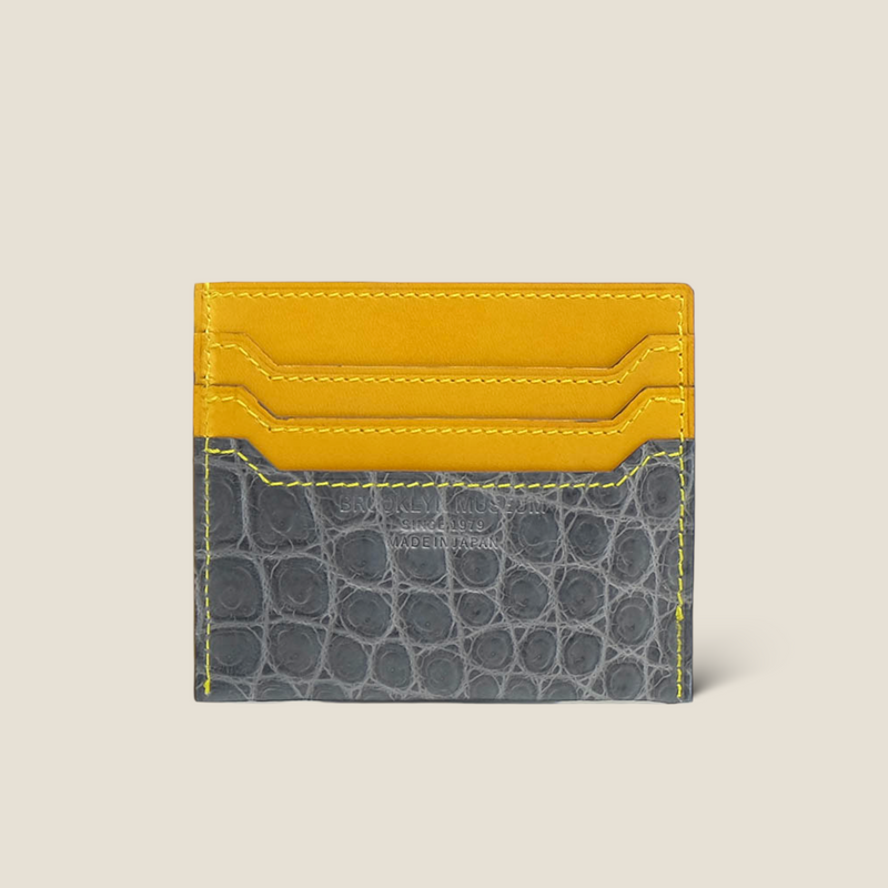 [Color Crocodile] <br> Mini Snap Wallet <br> COLOR: Gray <br> [Made to order]