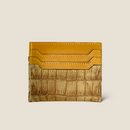 [Persimmon astringent dyed crocodile] <br> Mini Snap wallet