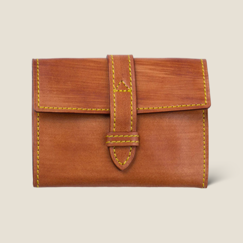 [Persimmon astringent dyeing] <br>Belt card case<br>【Build-to-order manufacturing】