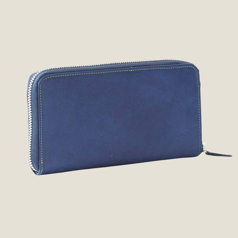 [Indigo dyed] <br>Round zip long <Standard>