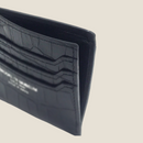 [Croco pattern leather] <br>Mini -snap wallet<br>color: Black