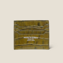 [Croco pattern leather] <br>Mini -snap wallet<br>color: Khaki