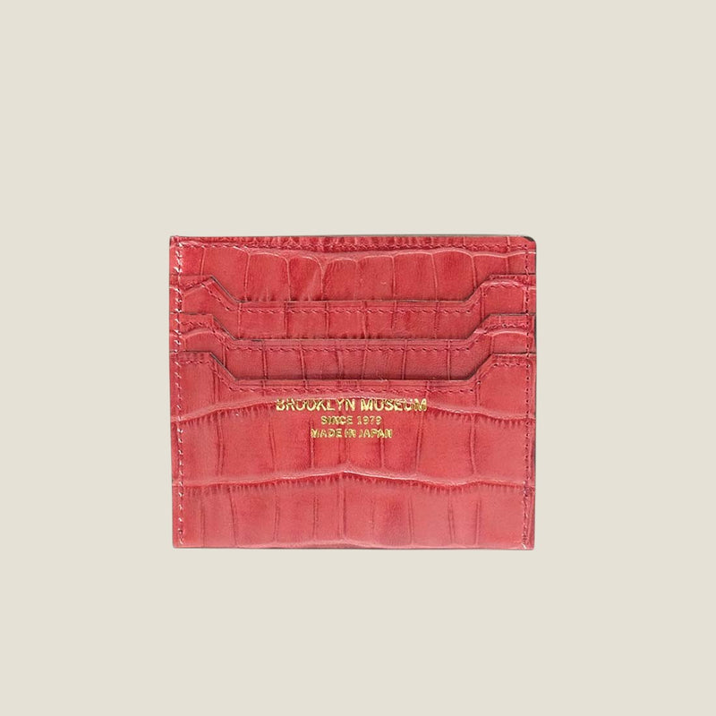 [Croco pattern leather] <br>Mini -snap wallet<br>color: Red