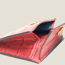 [Croco pattern leather] <br>Mini -snap wallet<br>color: Red