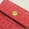 [Croco pattern leather] <br>Mini -snap wallet<br>color: Red