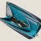 [Croco pattern leather] <br>Half L zip wallet<br>color: Navy<br>[Made to order]