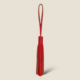 [Shrink leather]<br>medallion tassel charm<br>color: blood orange