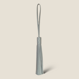 [Shrink leather]<br>medallion tassel charm<br>color: silver gray