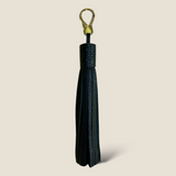 [Shrink leather]<br>medallion tassel keychain<br>color: black