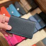 [French calf] <br>Thread gusset card case<br>color: navy