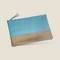 [French calf] <br>Combination clutch bag<br>color: Aqua Blue x Tope<br>【Build-to-order manufacturing】