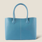 [French calf] <br>Large tote bag<br>color: Aqua Blue<br>【Build-to-order manufacturing】