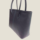 [フレンチカーフ] <br>ロワイヤルMトートバッグ<br>color：ネイビー×ターコイズステッチ×内装ネイビー