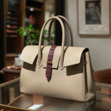 [Shrink leather x croco pattern leather]<br>Voyage M bag<br>color: taupe