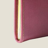 [Yamato] <br>round clutch bag<br>color: Bordeaux<br>[Made to order]