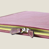 [Yamato] <br>round clutch bag<br>color: Bordeaux<br>[Made to order]