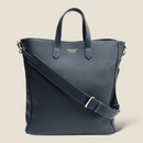 [Tryon Lagoon]<br>Shoulder tote bag<br>Color: Navy x Turquoise Stitch