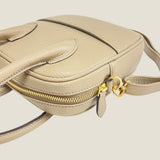 [Shrink leather]<br>postman mini shoulder<br>color: taupe