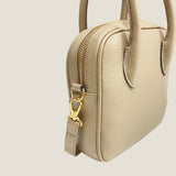 [Shrink leather]<br>postman mini shoulder<br>color: taupe