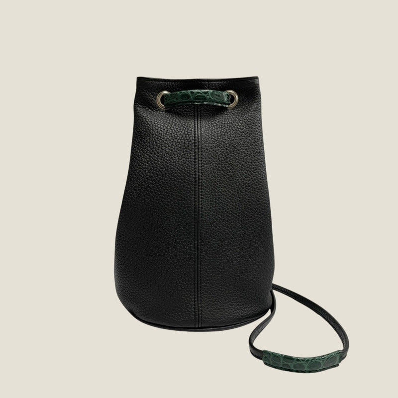 [Tryon Lagoon x Crocodile]<br>Drawstring bag<br>color: Black