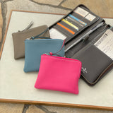 [French calf] <br>Pouch S<br>color: Jean blue