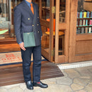 [フレンチカーフ]<br>ボックスサコッシュL<br>color：ダークグリーン