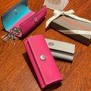 [フレンチカーフ] <br>三連キーケース<br>color：マゼンタピンク