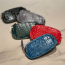 [カラークロコダイル]<br>スマートコインケース<br>color：レッド