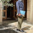 [French calf] <br>Combination clutch bag<br>color: Aqua Blue x Tope