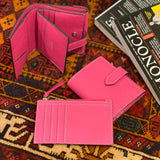 [French calf] <br>hookup wallet<br> color: magenta pink