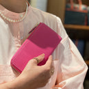 [French calf] <br>L Zip long wallet<br>color: Fuchsha pink