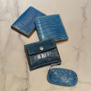 [藍染めクロコダイル] <br>ミニスナップウォレット