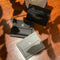 [French calf] <br>Mini -snap wallet<br>color: Black x Gold Stitch