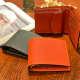 [French calf]<br>international wallet<br>color: dark green