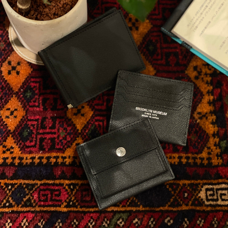 [French calf] <br>Mini -snap wallet<br>color: Black