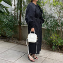 [シュリンクレザー]<br>ポストマンミニショルダー<br>color：ホワイト