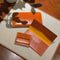 [Persimmon astringent dyeing] <br>Slim long wallet