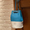 [Allangote x French Calf x Crocodile]<br>Drawstring bag<br>color: Blue x White