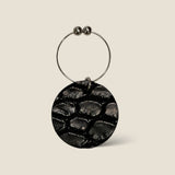 [Color Crocodile] <br>glass charm<br>color: black