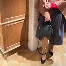 [シュリンクレザー]<br>ポストマンミニショルダー<br>color：ダークグリーン