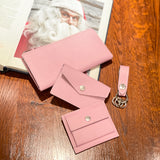 [French calf] <br>keychain<br>color: mauve pink