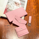 [French calf] <br>Mini -snap wallet<br>color: Mauve Pink