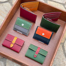 [Yamato] <br>Combination belt card case<br>Color: Tartan Green x Bordeaux