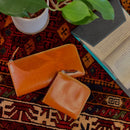 [Persimmon astringent dyeing] <br>Half L zip wallet