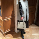 [シュリンクレザー] <br>ラウンドショルダー<br>color：トープ