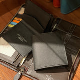 [French calf] <br>mini international wallet<br>color: black